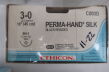 ETHICON C003D Perma-Hand Non-Absorbable Braided Silk Suture, Size 3-0, 18 in. Length, SH-1 Needle