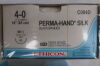 ETHICON C004D 4-0 18" PERMA-HAND* SILK BLACK BRAIDED CR/8 CONTROL RELEASE* 8 STRANDS PER PACKET SINGLE STRAND DELIVERY SH-1 22MM 1/2C TAPER (