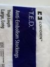 COVIDIEN LT.E.D. Anti-Embolism Stockings 3856LF   Exp.2022-07 to 2025-04  (V13) T.E.D. Anti-Embolism Stockings