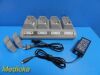 ZEBRA Tech UCL172-4 CORTRAK Quad Charger AT16305-8 W/ AT16004-1 Batteries
