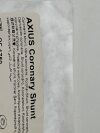 MAQUET Lot of 4 Axius Coronary Shunt  OF-1750 Exp.2021-09  (M40) Axius Coronary Shunt