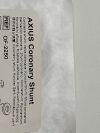 MAQUET Lot of 5  Axius Coronary Shunt  OF-2250 Exp.2021-09  (M40) Axius Coronary Shunt