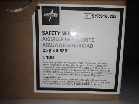 MEDLINE syrs100253 safety needle