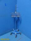 GE HEALTHCARE GE Dinamap Pro Care Series Rolling Stand W/ Basket; Blue