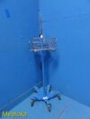 GE HEALTHCARE GE Dinamap Pro Care Series Rolling Stand W/ Basket; Blue