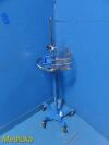 GE HEALTHCARE GE Dinamap Pro Care Series Rolling Stand W/ Basket; Blue