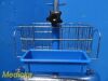 GE HEALTHCARE GE Dinamap Pro Care Series Rolling Stand W/ Basket; Blue