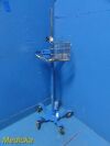 GE HEALTHCARE GE Dinamap Pro Care Series Rolling Stand W/ Basket; Blue