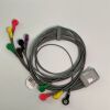 EDAN machine end plug with 16 holes 4 limbs with a length of 90CM each and 6 chest with a length of 60CM each 12 leads , Snap, IEC ,Reusable ECG unit