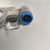 BIOLIGHT 15-027-0005 12-pin blue round-headed machine-side connector with lettering "BTD" SPO2 Probe