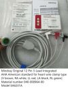 MINDRAY 12 Pin 3 Lead ECG Cable AHA Clip  PN: 040-000964-00 ECG unit