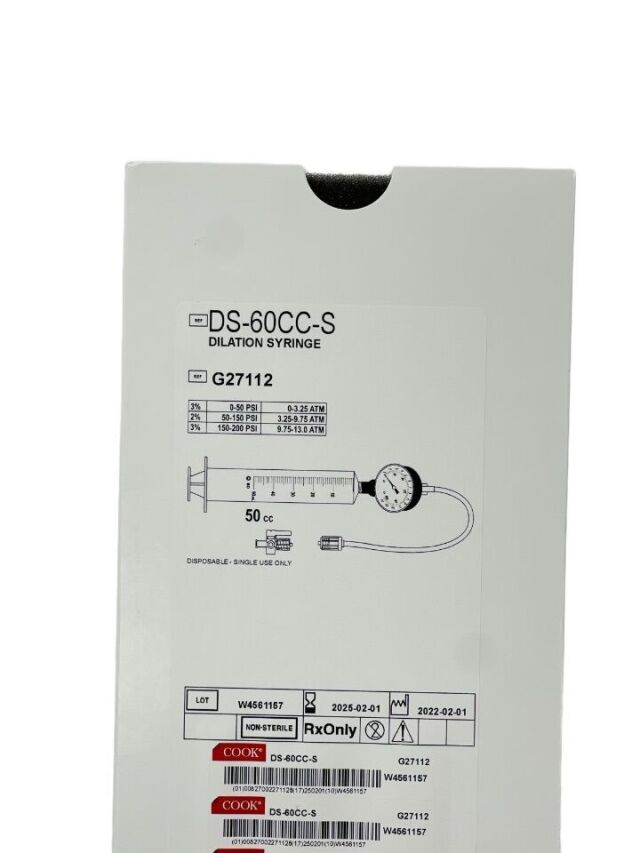 COOK MEDICAL REF G27112 DS-60CC-S DILATION SYRINGE, EXP. 2025/02