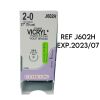 ETHICON REF J602H Coated VICRYL (Polyglactin 910) Suture VIOLET BRAIDED, 2-0 (3.0 metric) 27" (70 cm), 23/BOX, EXP.2023/07