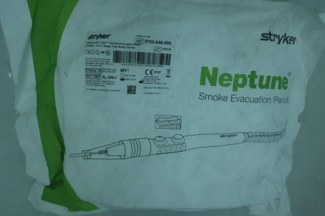 STRYKER 0703-046-000 Neptune Smoke Evacuation Pencil, Push Button, Coated 70mm