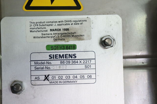 SIEMENS 8609364 High Volt Transformer X-Ray Accessories