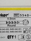 STRYKER S2 ROUND BUR, FLUTED 5.0MM 5540-010-050  Exp.2024-03  (J17) Round