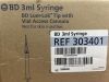 BD 303401 BD 3mL Syringe, BD Luer-Lok Tip with Vial Access Cannula, Box of 100