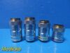 FISHER Lot of 4 Microscope Objectives / Lenses