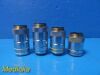 FISHER Lot of 4 Microscope Objectives / Lenses