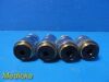 FISHER Lot of 4 Microscope Objectives / Lenses