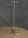 IV Pole, Stainless:  2 Hook
5 Caster Base
Height adjust knob snapped off.