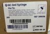 BD 309656 3ML Syringe Slip Tip Single Use Box of 200 NO NEEDLES NEW EXPIRED