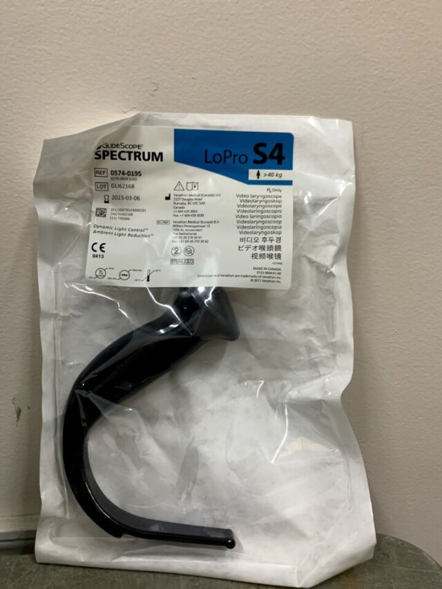 SPECTRUM LoPro S4 GlideScope   0570195 Laryngoscope