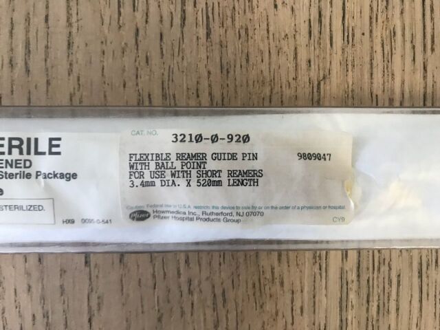 PFIZER 3210-0-920 Flexible Reamer Guide Pin w/Ball Point 3.4mm x 520mm