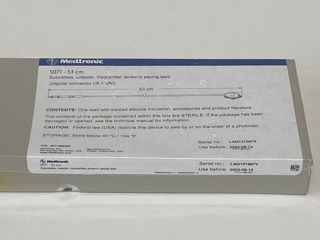 MEDTRONIC Sutureless, Unipolar Myocardial  LAQ131887V   Exp.2023-08  (F2) Sutureless, Unipolar Myocardial