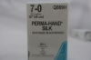 ETHICON Q809H Perma-Hand Non-Absorbable Braided Silk Suture, Size 7-0, 18 in. Length, BV-1 Needle