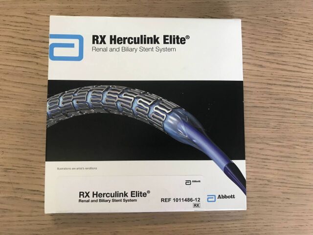 ABBOTT 1011486-12 RX Herculink Elite Renal and Biliary Stent System 4x12mm, 80cm(X)