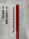 COOK MEDICAL Thal-Quick Chest Tube Tray  G04226  Exp.2022-01  (J16) Thal-Quick Chest Tube Tray
