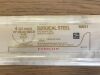 ETHICON M651 Surgical Steel 316L Stainless Steel Monofilament 4 (6.0metric) 18in. (X)