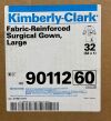 KIMBERLY-CLARK 9011260 FABRIC REINFORCED SURGICAL GOWN, LARGE - CASE OF 32