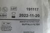 BUFFALO FILTER Ref: PLP1020 PlumePen Elite Surgical Smoke Evacuation Pencil, 10Ft, Exp. 11/20/2022