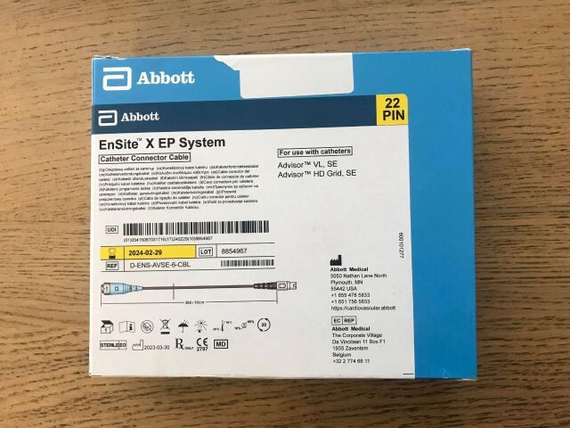 ABBOTT D-ENS-AVSE-6-CBL EnSite X EP System Catheter Connector Cabe (22/Pin)(X)