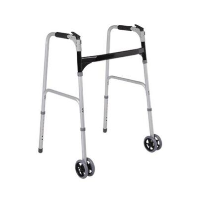 VMS MB3450-1 HEAVY-DUTY FOLDING BARIATRIC WALKER WITH WHEELS