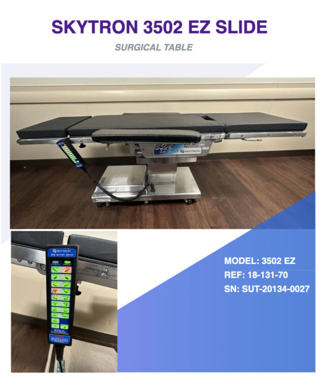 SKYTRON 3502 EZ SLIDE (SOLD) O/R Table