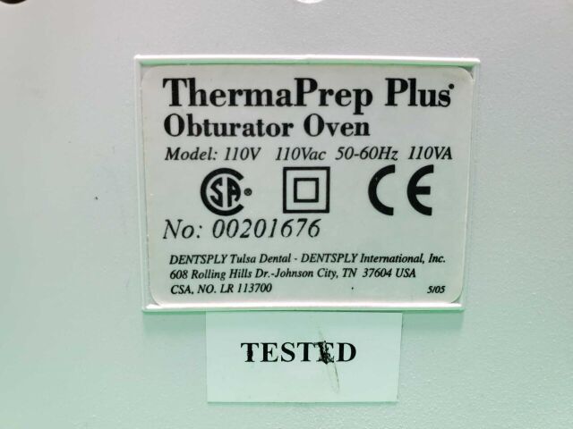 DENTSPLY 110V Dental ThermaPrep Plus Obturator Oven