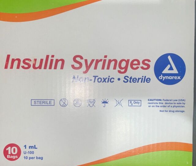 DYNAREX 6959 Insulin Syringe U-100 (31G X 5/16")-box of 100