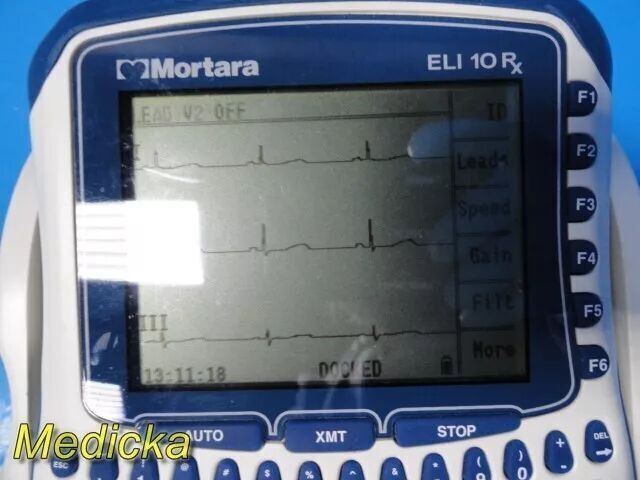 MORTARA ELI 10 Series ELI 10RX   Electrocardiograph W/ Dock & EKG Cable Set