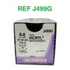 ETHICON REF J499G  Coated VICRYL* UNDYED BRAIDED 6-0 (0.7 metric) 18" (45 cm) PS-3 , EXP 2028/03