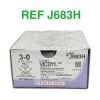 ETHICON REF J683H  Coated VICRYL 3-0 (2 Ph. Eur.) PS-1 24 mm 3/8c Reverse Cutting (36/BOX)