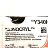 ETHICON REF Y340H, MONOCRYL Poliglecaprone 25 violet monofilament absorbable suture, EXP 2028-01