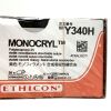 ETHICON REF Y340H, MONOCRYL Poliglecaprone 25 violet monofilament absorbable suture, EXP 2028-01