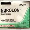ETHICON REF C542D, NUROLON* Nylon Suture BLACK BRAIDED, EXP 2026-07