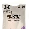 ETHICON REF J316H, Coated VICRYL* (Polyglactin 910) Suture VIOLET BRAIDED, EXP 2025-06