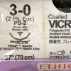ETHICON REF J427H, Coated VICRYL Polyglactin 910 undYed braided absorbable suture, EXP 2027-05