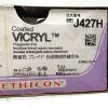 ETHICON REF J427H, Coated VICRYL Polyglactin 910 undYed braided absorbable suture, EXP 2027-05