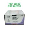 ETHICON REF J864D  VICRYL UNDYED BRAIDED 3-0 (2.0 metric) 18" (45 cm) SH, (12/BOX), EXP 2027/11